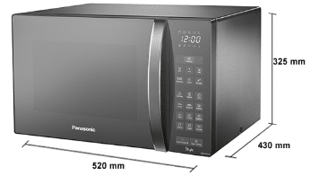 Micro-ondas Panasonic NN-ST67HSRU minimalista em inox 