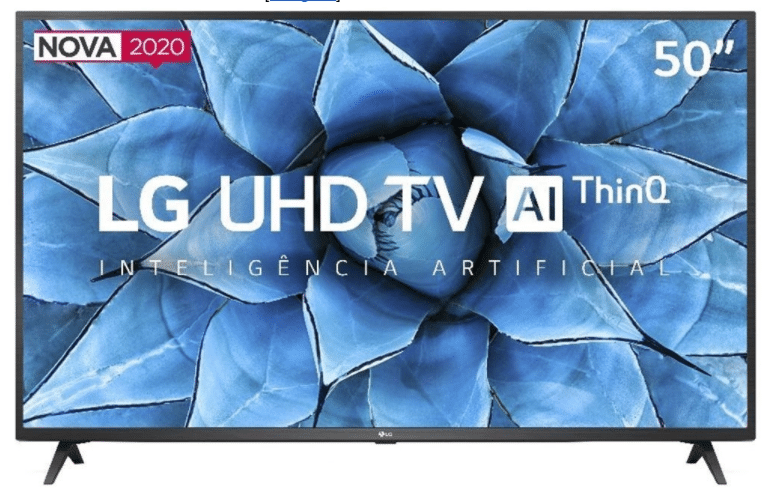 Smart TV 50" LG UHD 4K Wifi Bluetooth Hdr Inteligência Artificial Thinq Ai